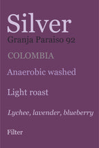 Silver Granja Paraiso 92, Colombia, Anaerobic Washed
