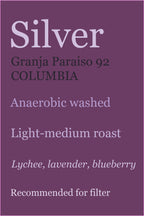 Silver Granja Paraiso 92, Colombia, Anaerobic Washed